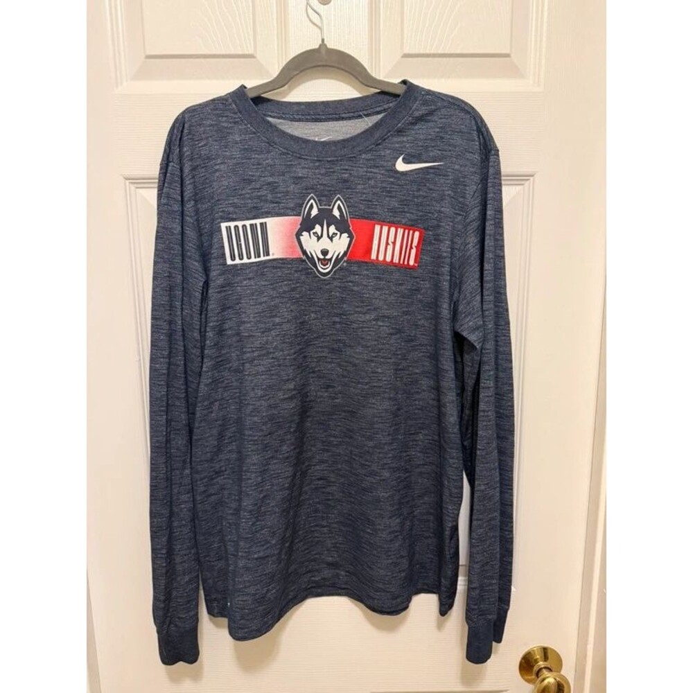 NCAA College sports team UConn Huskies long sleeve Nike dri-fit shirt